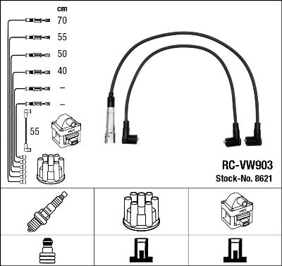 Ignition Cable Kit NGK 8621