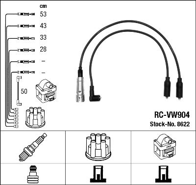 Ignition Cable Kit NGK 8622