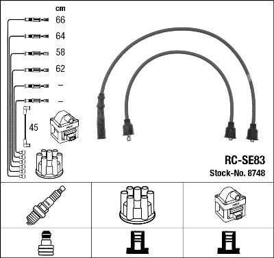 NGK 8748 Ignition Cable Kit