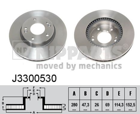 NIPPARTS J3300530 Brake Disc