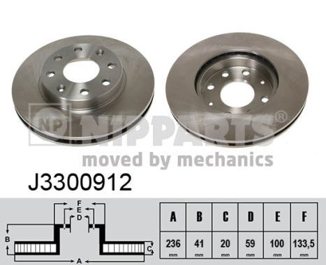 NIPPARTS J3300912 Brake Disc