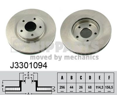 Brake Disc NIPPARTS J3301094