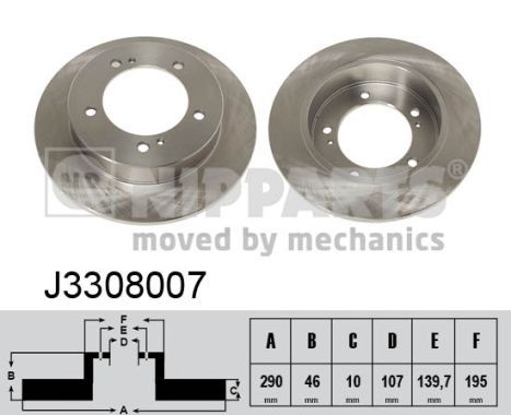 NIPPARTS J3308007 Brake Disc