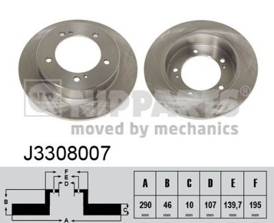 Brake Disc NIPPARTS J3308007