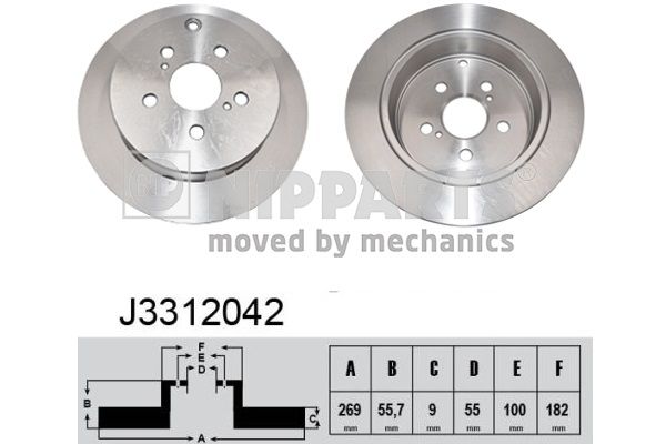 NIPPARTS J3312042 Brake Disc