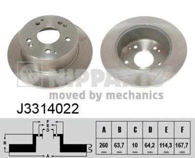 Brake Disc NIPPARTS J3314022