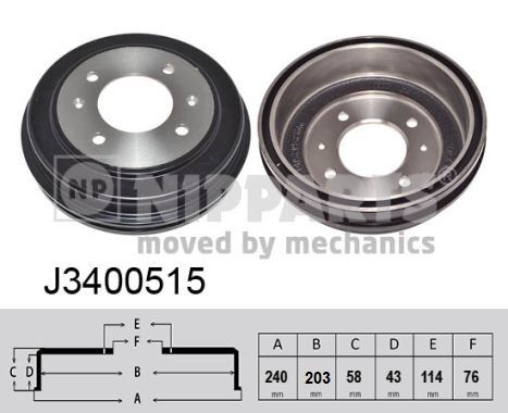 NIPPARTS J3400515 Brake Drum