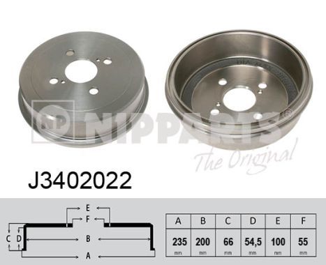 NIPPARTS J3402022 Brake Drum