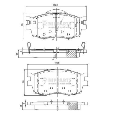 NIPPARTS J3600542 Brake Pad Set, disc brake