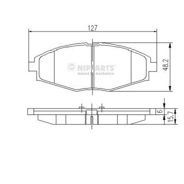 NIPPARTS J3600909 Brake Pad Set, disc brake