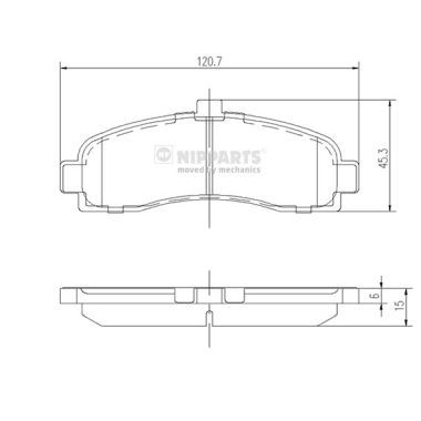 NIPPARTS J3601053 Brake Pad Set, disc brake