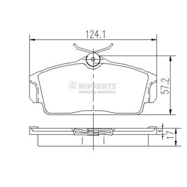 NIPPARTS J3601068 Brake Pad Set, disc brake