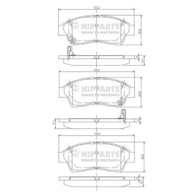 NIPPARTS J3602064 Brake Pad Set, disc brake