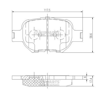 NIPPARTS J3602091 Brake Pad Set, disc brake