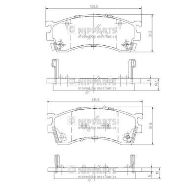 NIPPARTS J3603038 Brake Pad Set, disc brake