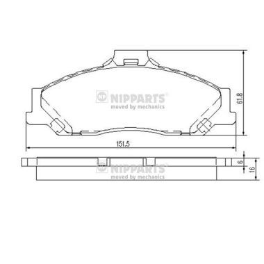 Brake Pad Set, disc brake NIPPARTS J3603053