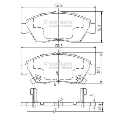 NIPPARTS J3604033 Brake Pad Set, disc brake