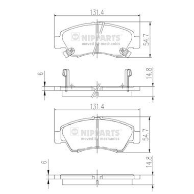 NIPPARTS J3604034 Brake Pad Set, disc brake