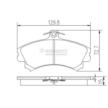 NIPPARTS J3605036 Brake Pad Set, disc brake