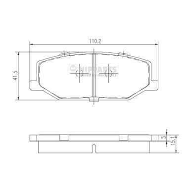 NIPPARTS J3608003 Brake Pad Set, disc brake