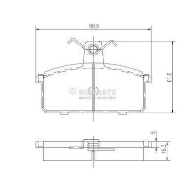 NIPPARTS J3608008 Brake Pad Set, disc brake