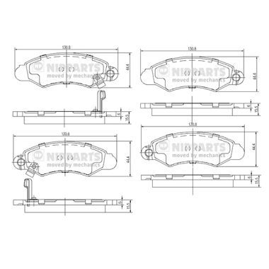 NIPPARTS J3608019 Brake Pad Set, disc brake