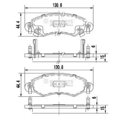 NIPPARTS J3608025 Brake Pad Set, disc brake