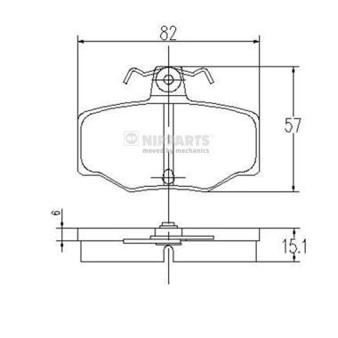 NIPPARTS J3611031 Brake Pad Set, disc brake