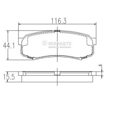 NIPPARTS J3612010 Brake Pad Set, disc brake