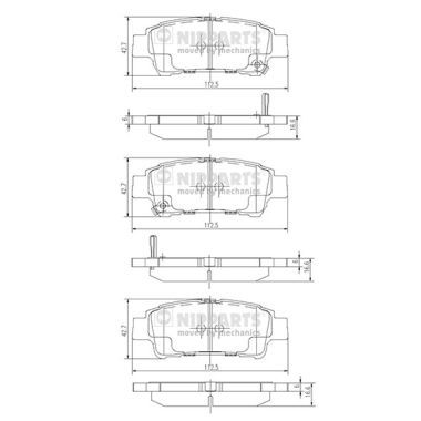 NIPPARTS J3612019 Brake Pad Set, disc brake