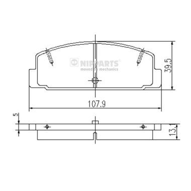 Brake Pad Set, disc brake NIPPARTS J3613002