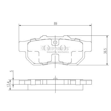 NIPPARTS J3614007 Brake Pad Set, disc brake