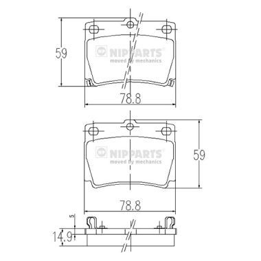 NIPPARTS J3615011 Brake Pad Set, disc brake