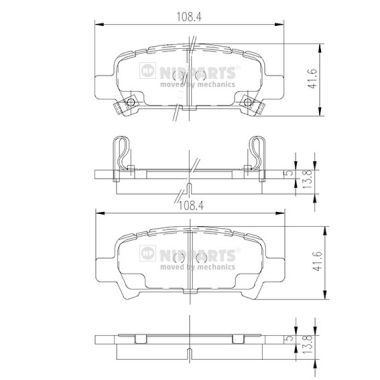 NIPPARTS J3617002 Brake Pad Set, disc brake