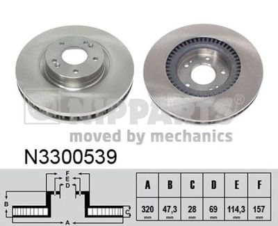 Brake Disc NIPPARTS N3300539