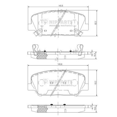 Brake Pad Set, disc brake NIPPARTS N3600547