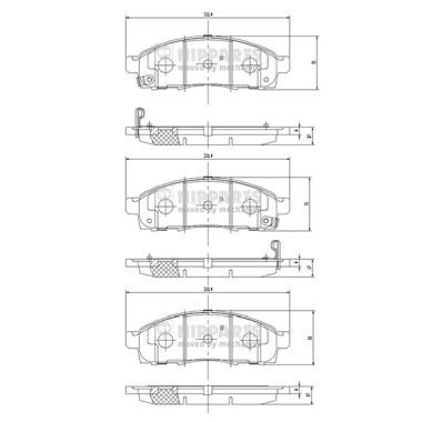 Brake Pad Set, disc brake NIPPARTS N3601101