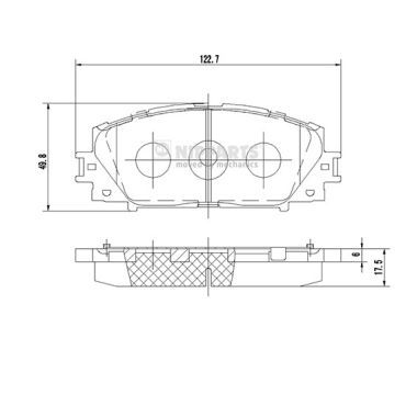 NIPPARTS N3602127 Brake Pad Set, disc brake