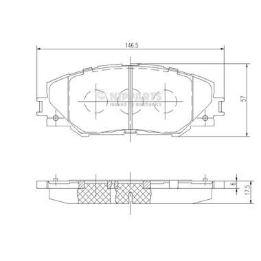 Brake Pad Set, disc brake NIPPARTS N3602138