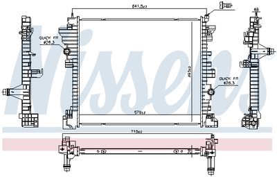 Radiator, engine cooling NISSENS 606568