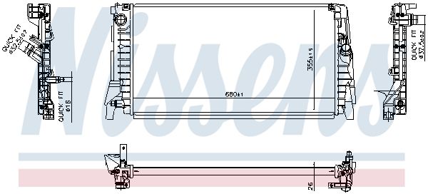 NISSENS 606812 Radiator, engine cooling