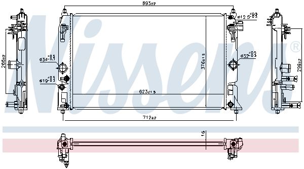 NISSENS 606858 Radiator, engine cooling