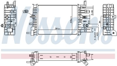 Radiator, engine cooling NISSENS 607033