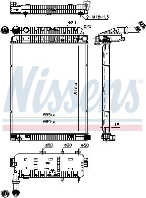 NISSENS 62648 Radiator, engine cooling