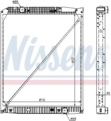 Radiator, engine cooling NISSENS 62649A