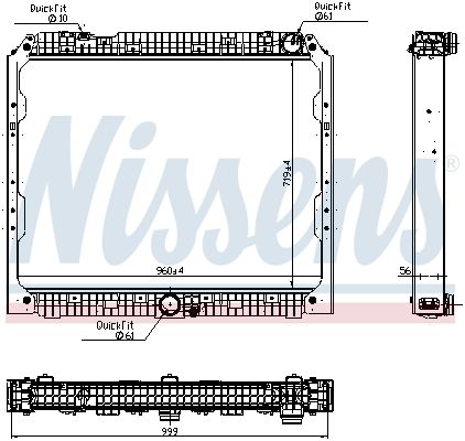 NISSENS 627002 Radiator, engine cooling