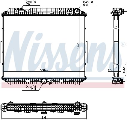 NISSENS 6270020 Radiator, engine cooling