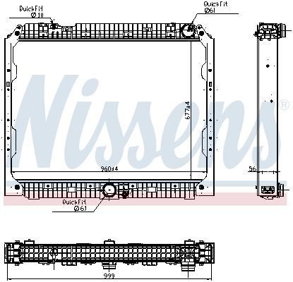 NISSENS 627003 Radiator, engine cooling