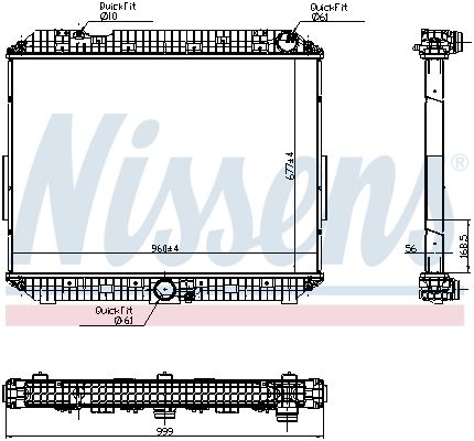 NISSENS 6270030 Radiator, engine cooling