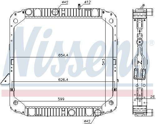 NISSENS 62743 Radiator, engine cooling